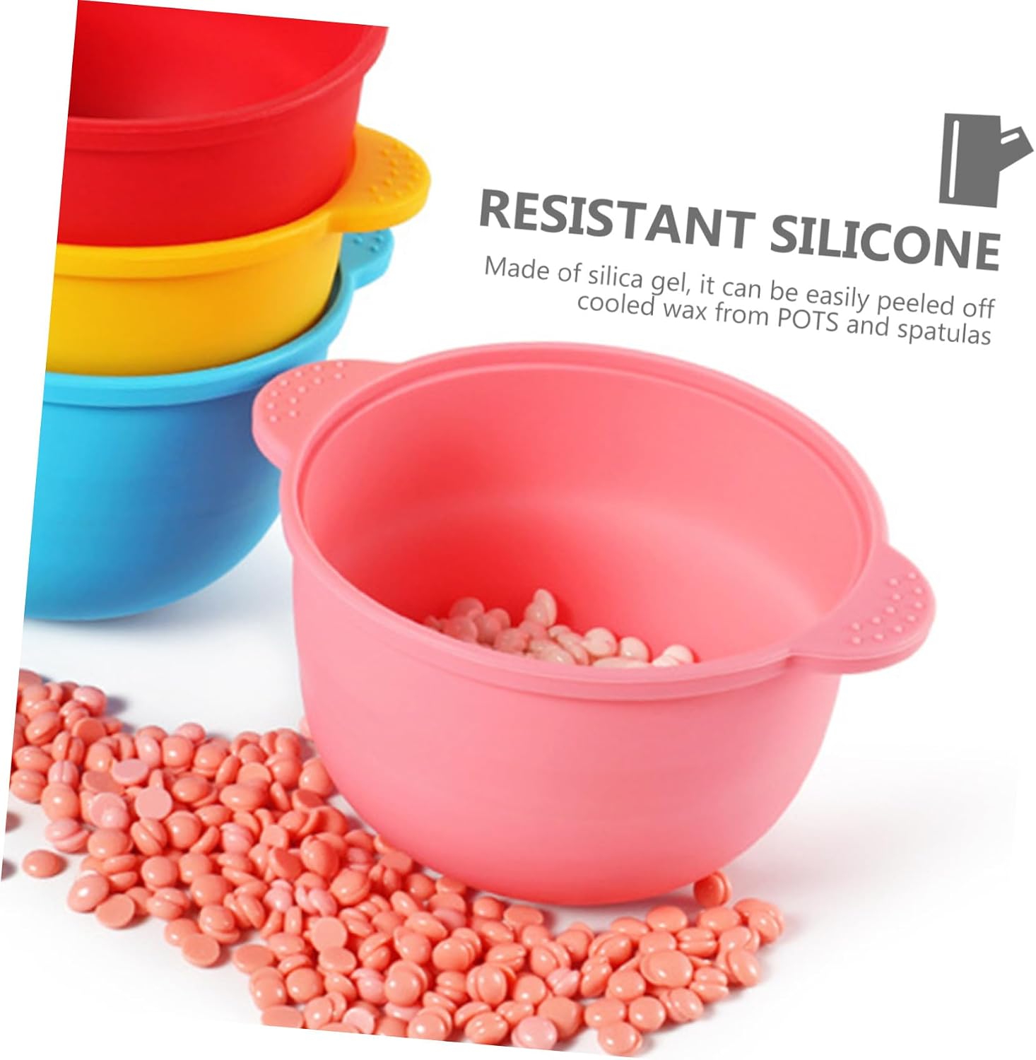 SHINEOFI 5pcs - Wax Melting Bowl Silicone Inner Pot for Wax Heater Capacity Waxing Bowl for Hair Removal Safe Convenient Accessory for Home Salon Use