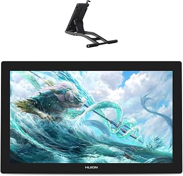 HUION Flagship Model Liquid Tab Kamvas Pro24 4K UHD LCD Pen Tablet, Impressive Beautiful Display, QLED Quantum Dot, HDR, Wide Color Gamut, New Improved Pen, PW517, Tilt Sensor, 8192 Levels of