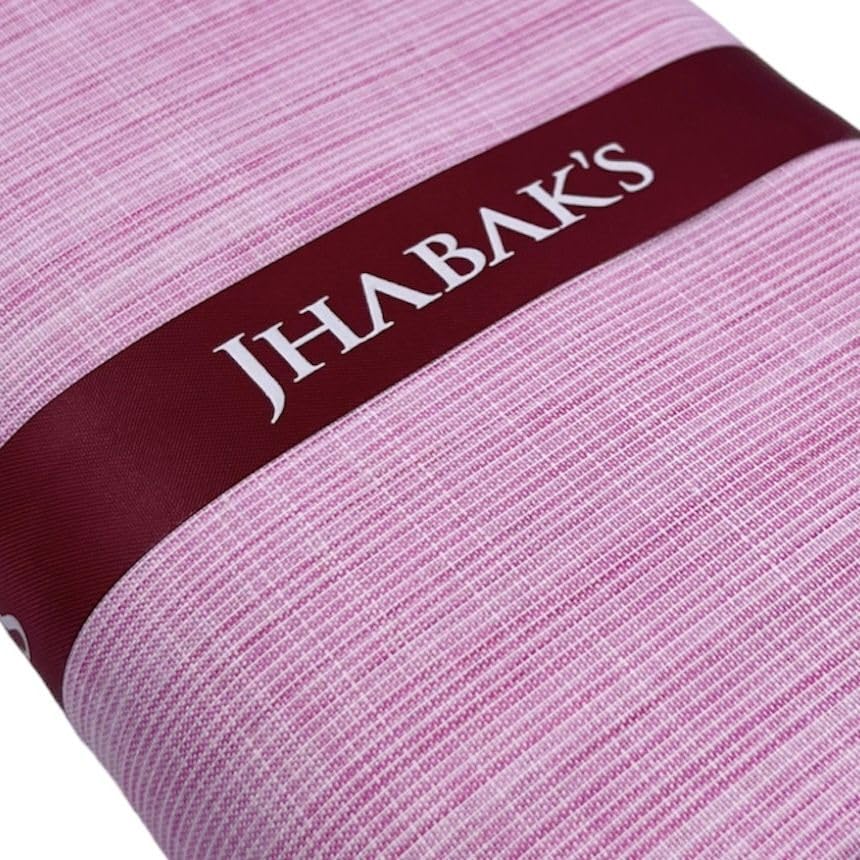 Image of JHABAK'S Unstitched Cotton Blend Solid Shirt & Trouser Fabric - 2.25 m Shirt Cloth - 1.20 m Pant Piece