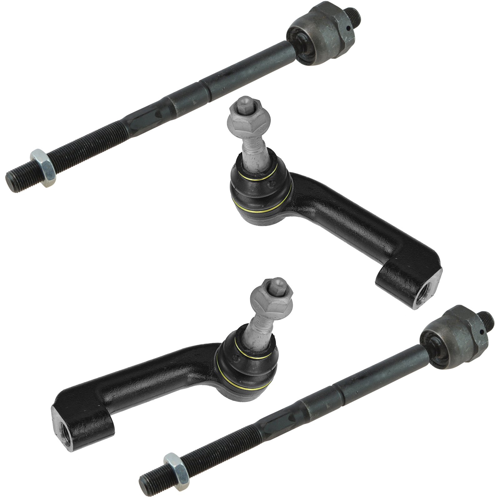 TRQ Front Inner and Outer Tie Rod Set Compatible with 2007-2014 Ford Expedition 2009-2014 F-150 Lincoln Navigator