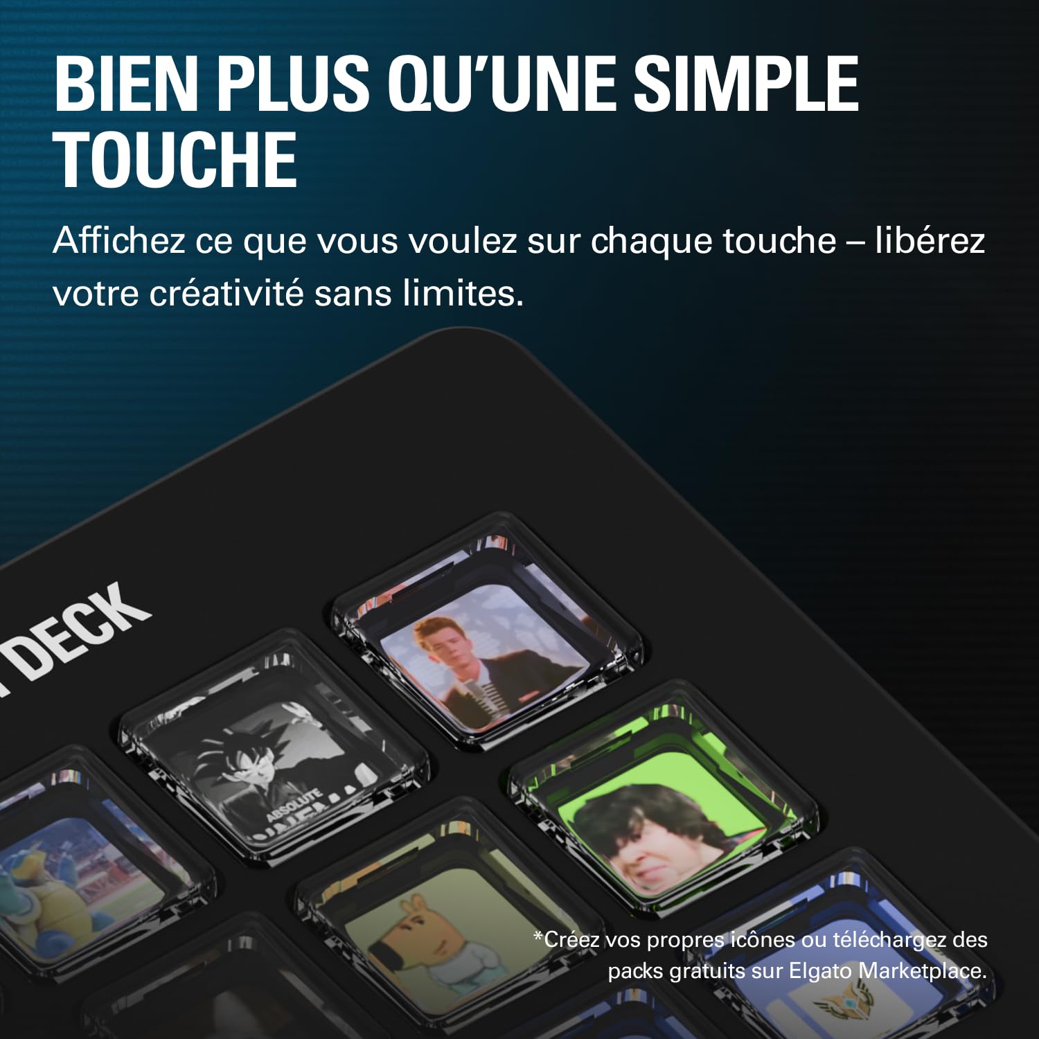 Elgato Stream Deck Scissor Keys – Contrôleur de Flux avec Touches Macro Personnalisables pour OBS, Twitch, Discord, Teams, Photoshop et Plus: Windows 10, macOS 13 ou Plus