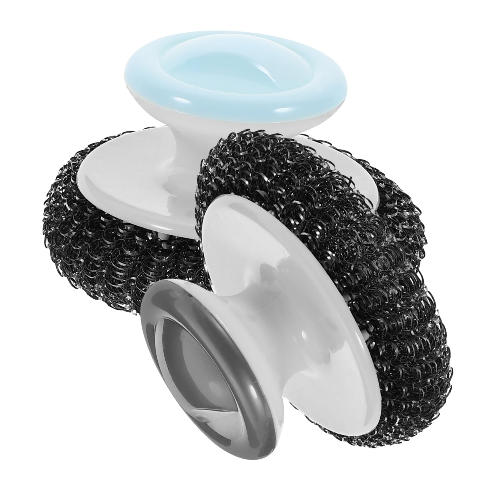 Healeved 10piezas Estropajos De Cocina De Acero Inoxidable Cepillos para Limpiar Platos y Sartenes Diseño Ergonómico y Resistente para Utensilios De Acero y Fundido