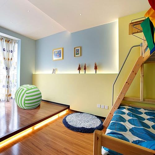 Miniatura 118 de WEKAPO - Puf con cremallera para guardar juguetes de peluche, hecho de lona de algodón de alta calidad, extragrande de 38 pulgadas, ideal para los