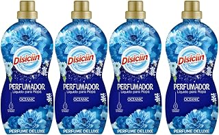 Disiclin Perfumador de Ropa Oceanic– Pack de 4 Botellas (144 Lavados) | Aroma Intenso y Elegante, Microcápsulas de Fragancia Duradera, Perfume Concentrado para Lavadora