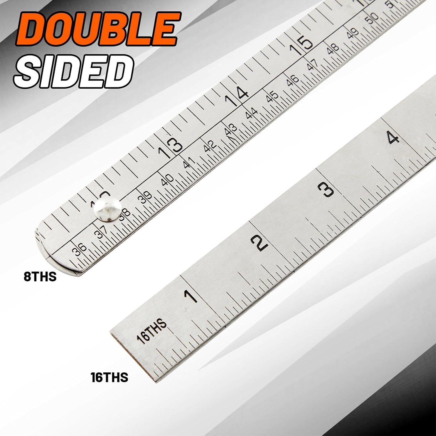 Tellegloww 1 Pcs Steel Ruler 3/4 in x 2 ft Folding-Rule Measuring Tool for Machinist Tinner Circumference Measurement Metalworking Industrial Drawing Engineering