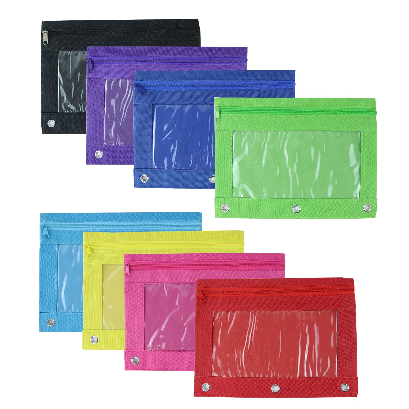 Federmäppchen Mit Fenster SpringFlower Federmäppchen Für 3-Ringbücher - 6 Farben, 72 Stück Reißverschluss Federtasche