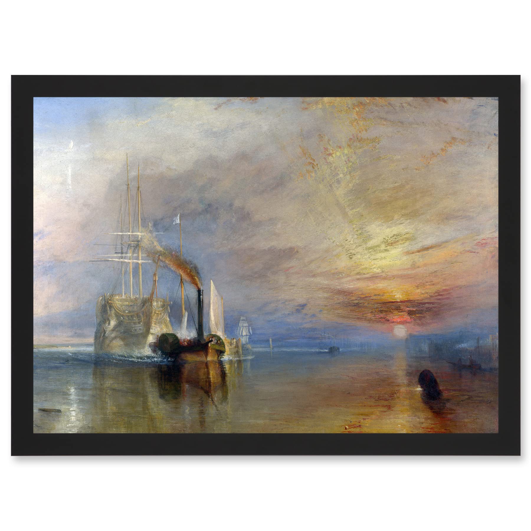 Artery8 Turner The Fighting Temeraire Ship Painting Artwork Framed A3 Wall Art Print