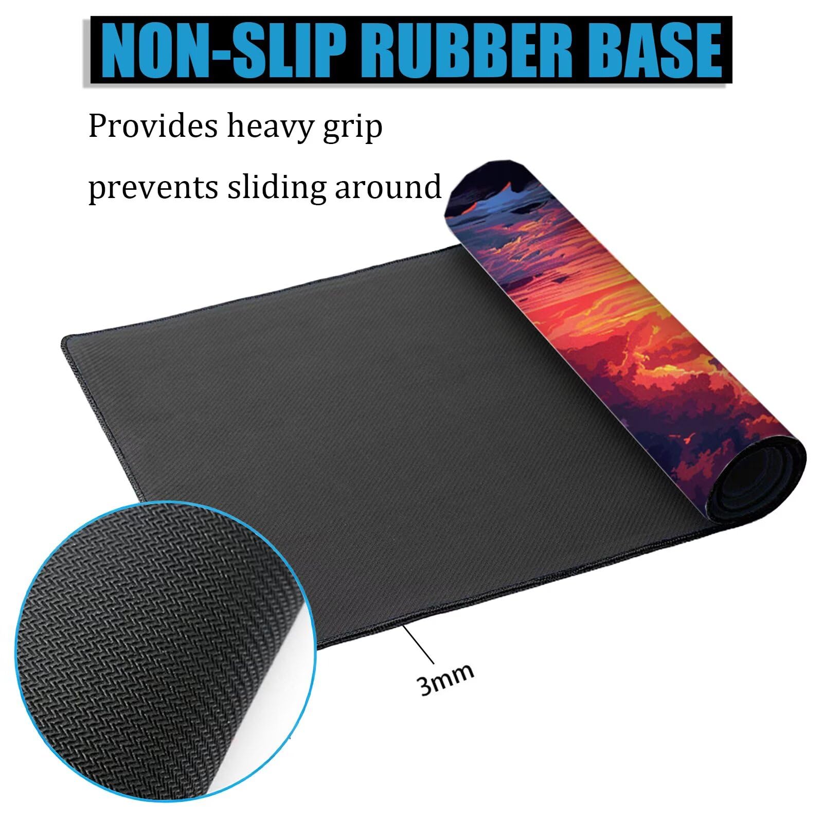 XXL Tappetino Mouse 1500x800 mm Gaming Faro Sottomano Scrivania Ufficio, Paesaggio Mousepad Antiscivolo con Base Stabile, Tappeto per Mouse e Tastiera, Accessori Scrivania Gaming, Lavoro, PC H0-1083