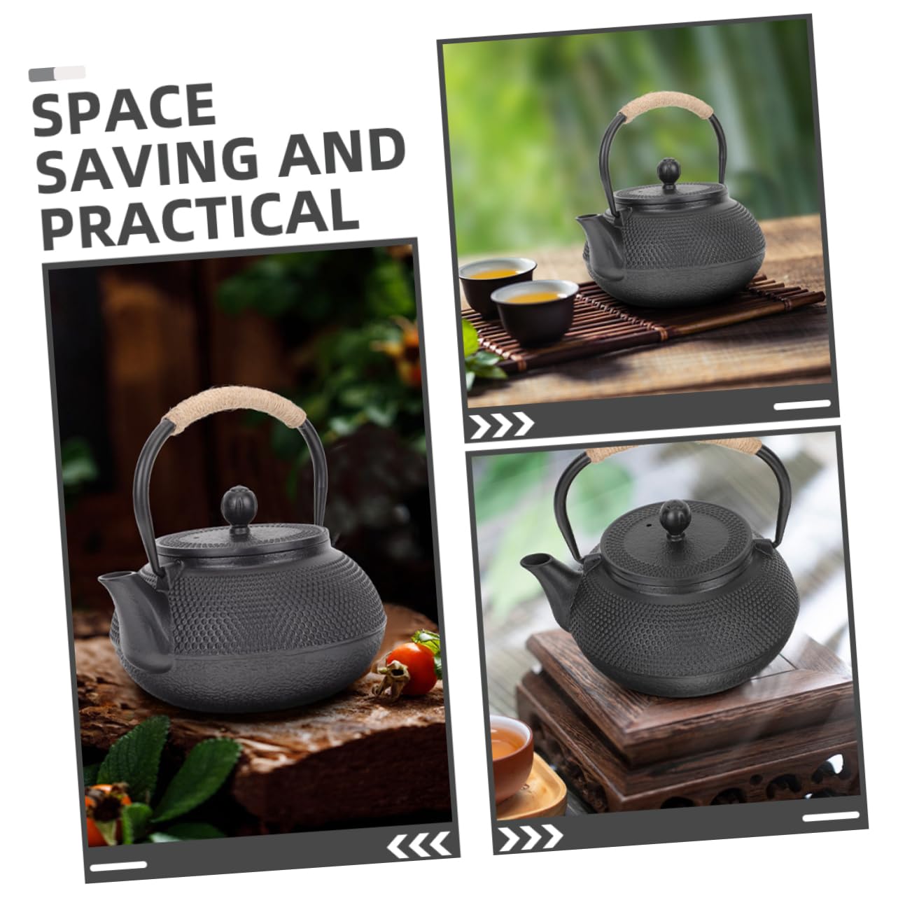 PRETYZOOM Tetera Pequeña De Hierro Fundido Tetera Para Estufa Resistente Al Calor Utensilios De Té Hogar Preparar Té Kung Fu Para Uso Diario