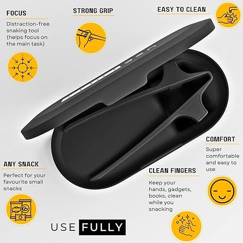 Miniatura 9 de USEFULLY Palillos de dedo blancos para jugadores con estuche, palillos para aperitivos, palillos de chip de dedo, palillos para jugadores, palillos