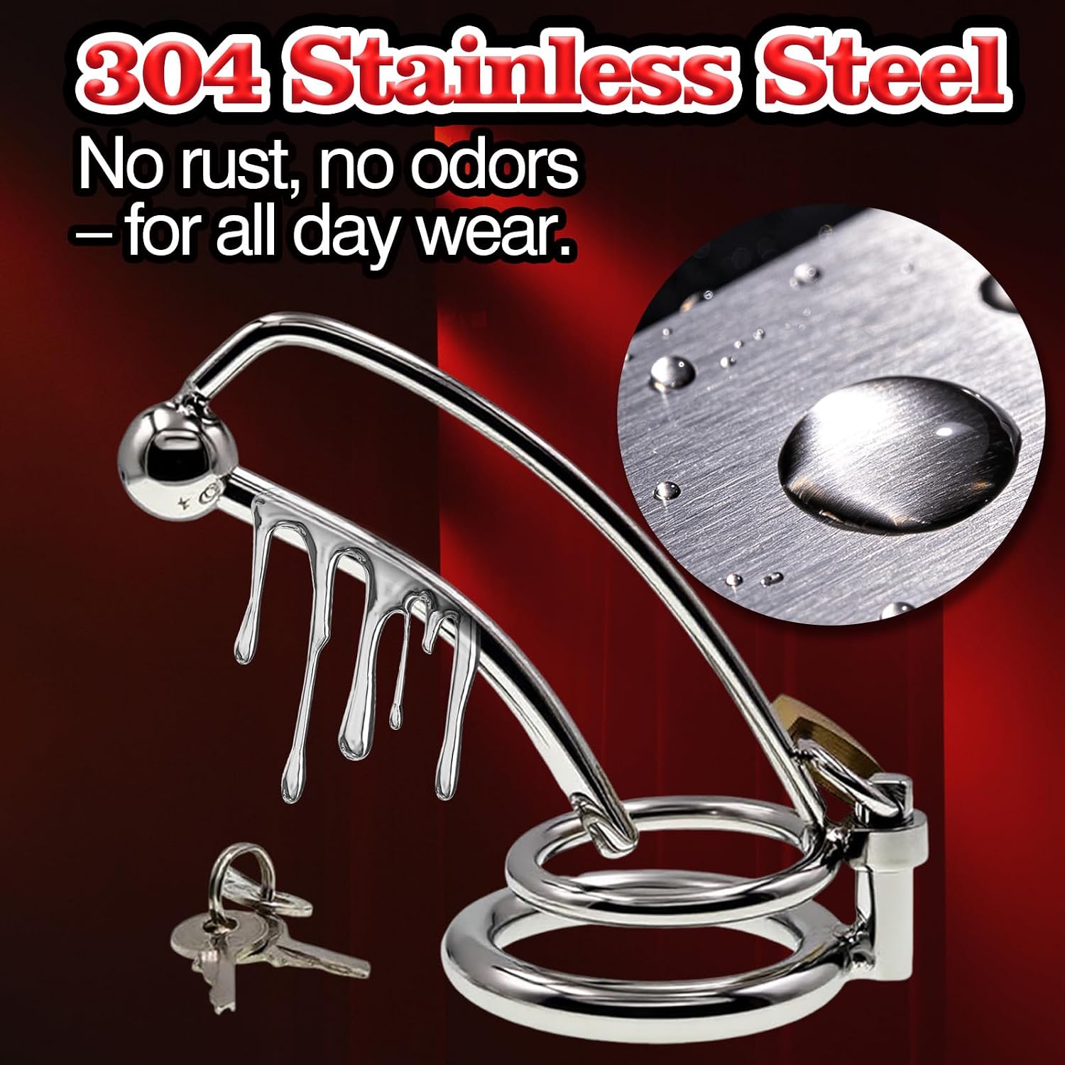 Chastity Cage with Plug Sounding Cage Metal Cock Cage Chastity Cage for Man Chastity Device for Male Stainless Steel Cages Mens Urethral Sounding Abstinence Belt with Cock Lock for Adult Play
