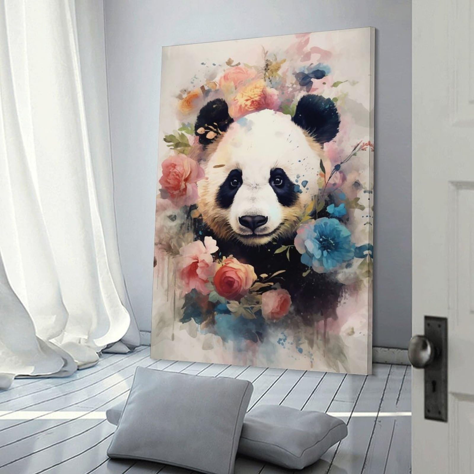 Junmoney Panda The Fluffy Wonder Wall Art Print 24x36inch(60x90cm), for Gallery Wall Layouts in Home Or Office, An Easy Match for Collected Prints
