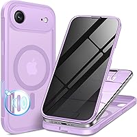 Vista 16 de BERFY Funda para iPhone Air, compatible con MagSafe, protector de pantalla de privacidad integrado y protección de cámara, cuerpo completo