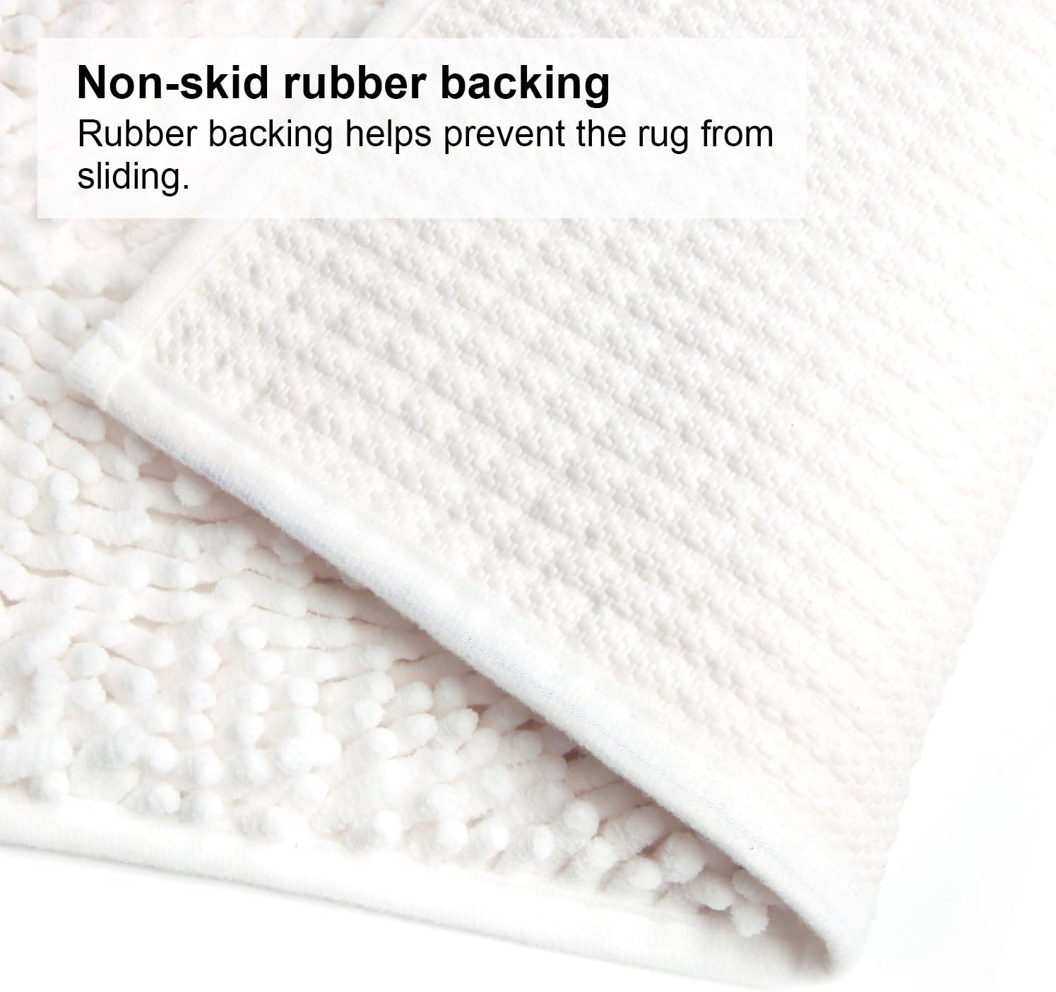 Vdomus Gray Bathroom Rugs - Soft Microfiber Bath Mats for Bathroom Non Slip Shag - Extra Absorbent & Anti-Slip - Machine Washable - 47" Wide X 19.5" Long- Perfect for Bathroom, Shower Floors