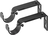 Vista 25 de Ivilon Soportes ajustables para barras de cortina - para barras de 1 o 1 1/8 pulgadas. Juego de 2 - Negro antiguo