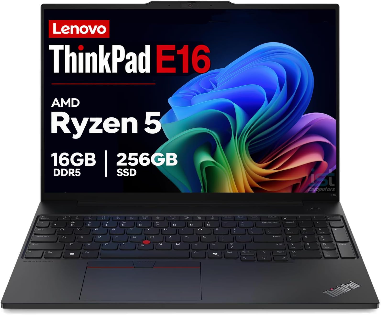 Lenovo ThinkPad E16 Business Laptop (16" FHD+ Anti-Glare, AMD Ryzen 5 7535U (> Intel Ultra 5 125U), 16GB DDR5, 256GB SSD) Fast Charge, Numeric Keypad, Ethernet, Backlit, FP, Military Grade, Win 11 Pro