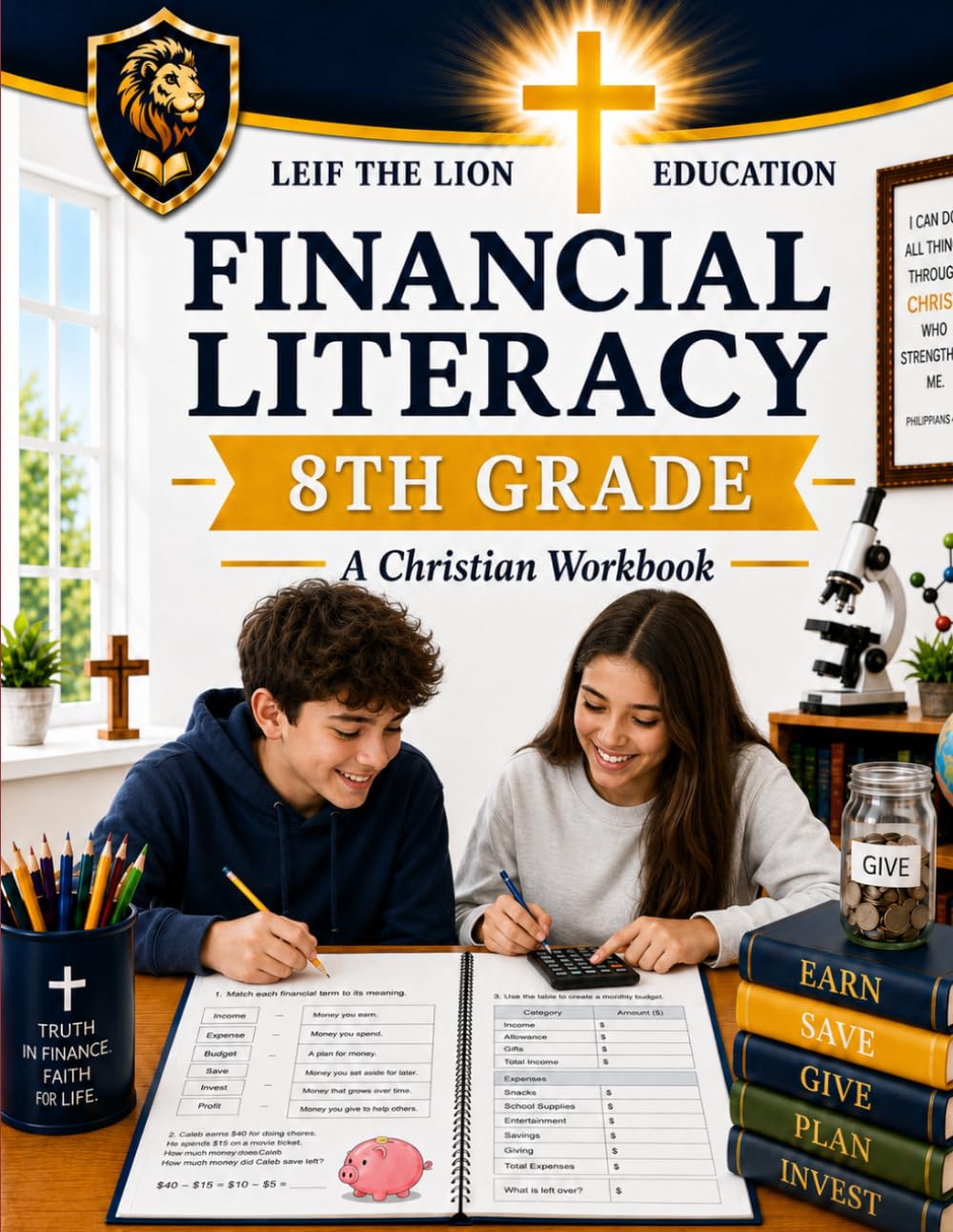8th Grade Financial Literacy: A Christian Homeschool Workbook (Financial Literacy Workbooks)