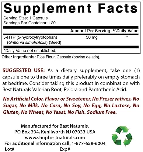 Miniatura 2 de Best Naturals 5-HTP 50 mg y NAC - N acetil cisteína 600 mg