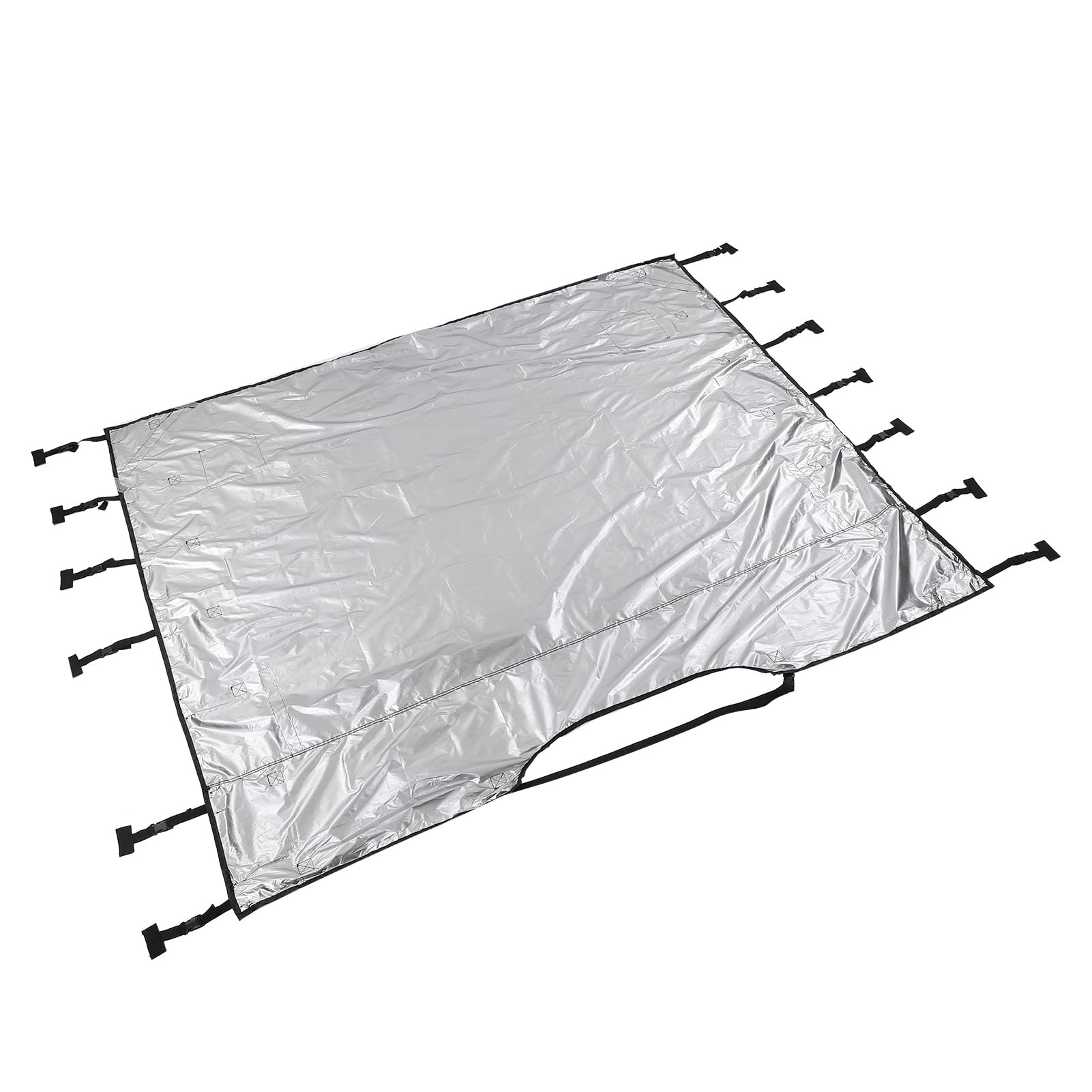 Cubierta universal para remolque delantero de caravana, 86 x 69 pulgadas, cubierta protectora delantera para caravana, tela Oxford 210D, con luces LED y correas de fijación ajustables, cubiert