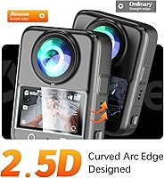 Vista 3 de AMAZEAR Protector de pantalla para accesorios DJI OSMO 360, Ultra HD Osmo360, 2 unidades, vidrio templado, dureza 9H, antihuellas, resistente a