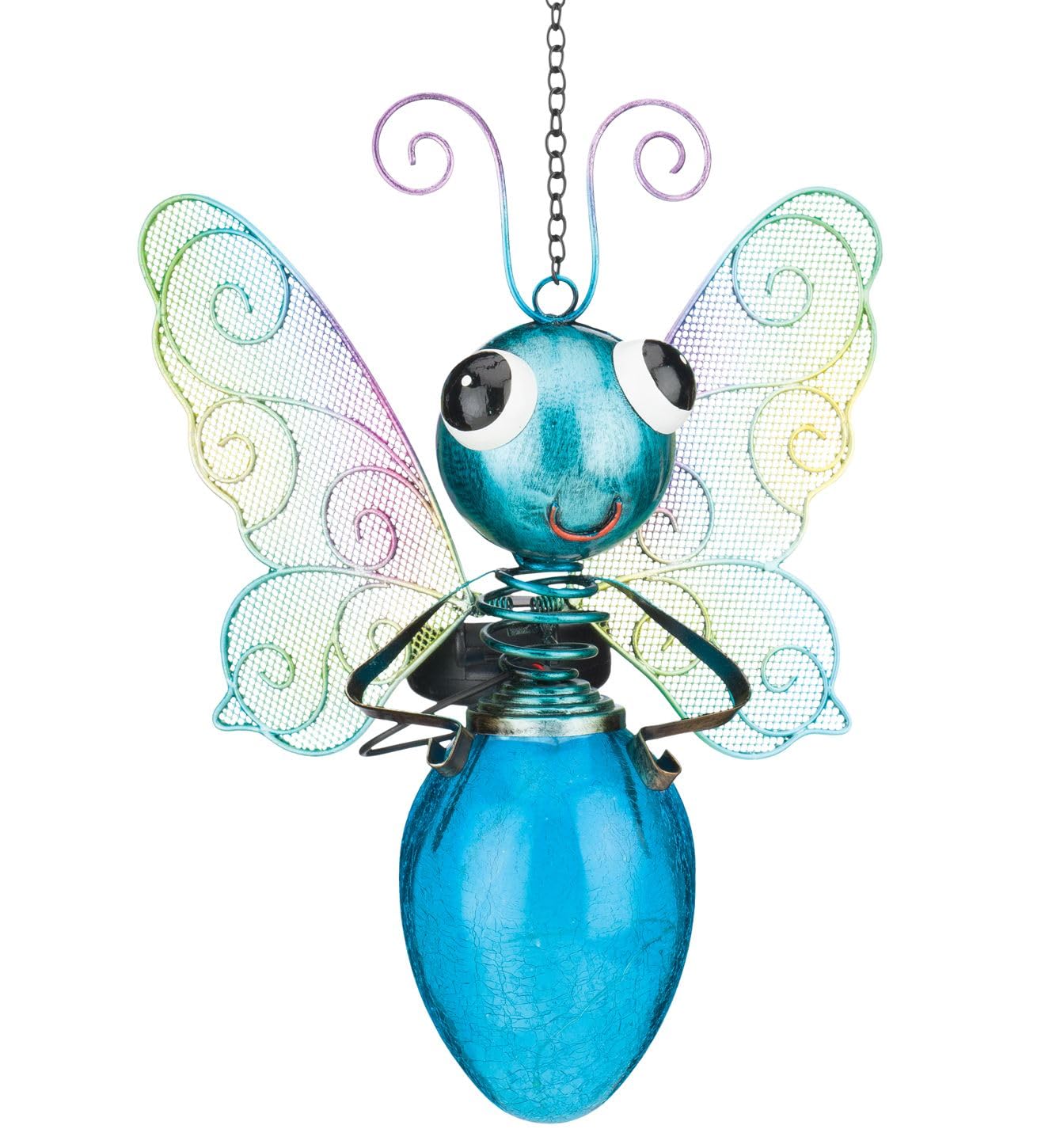 Regal Art & Gift 11574 Blue Solar Butterfly Lantern, Medium