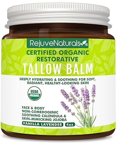 Miniatura 5 de RejuveNaturals Bálsamo de sargo de ternera orgánico certificado por USDA, tarro grande de vidrio de 4 onzas, alimentado con pasto y sopa terminada