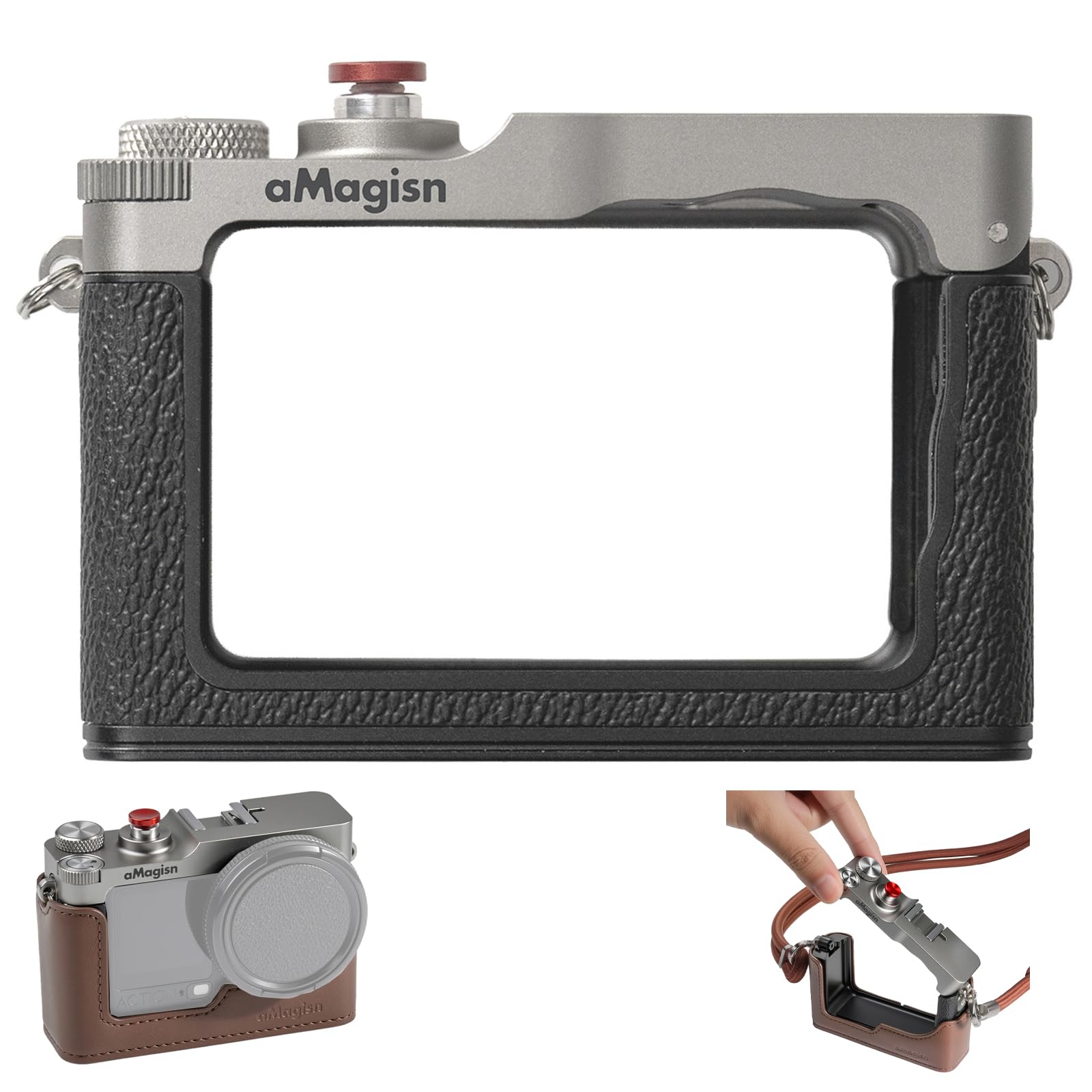 Jaula Estructura para dji Osmo Action 6, Kit de empuñadura Vintage fotografía Urbana Empuñadura cámara Accesorios de protección para dji Osmo Action 6