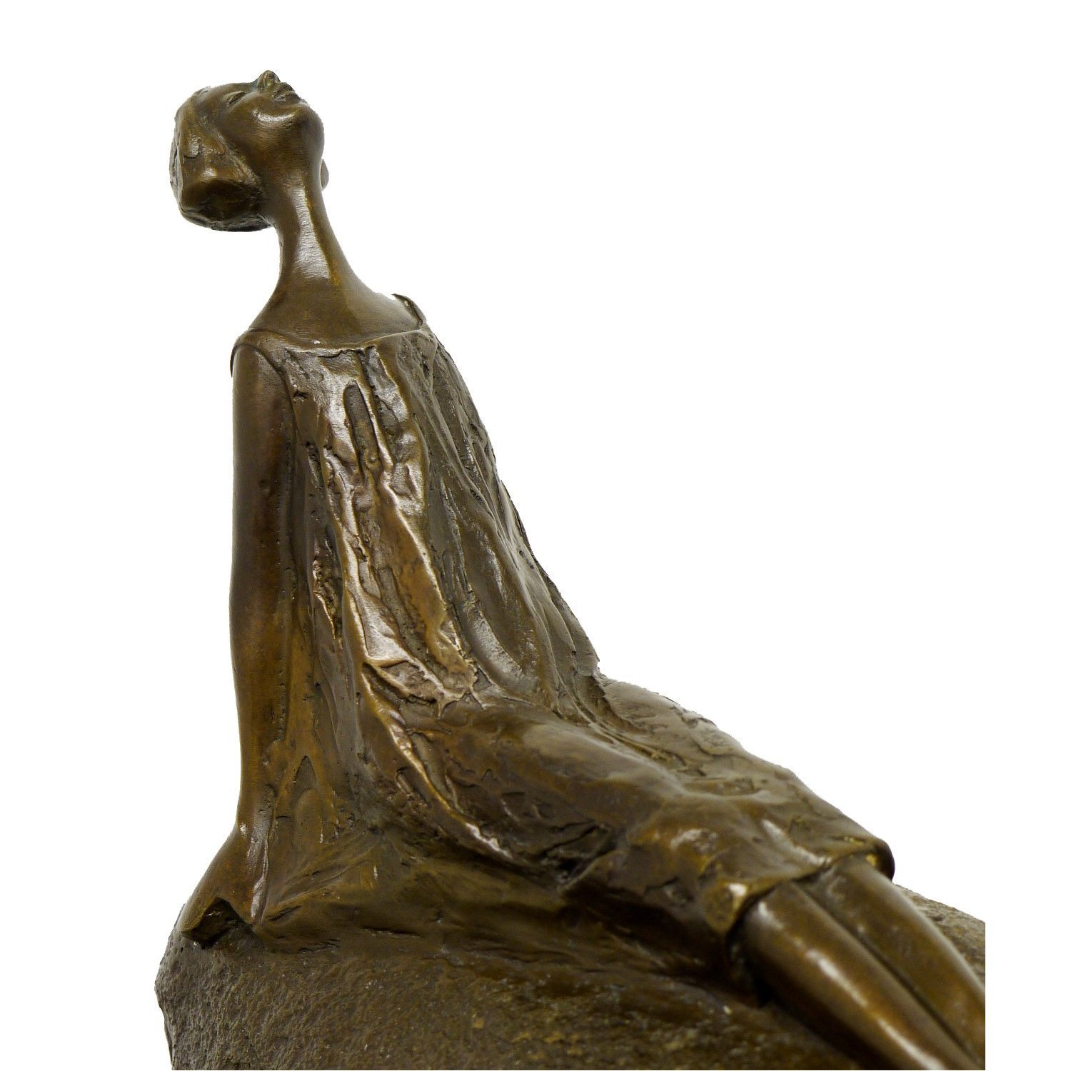 Kunst & Ambiente Moderne Bronzeskuptur - Der Sternengucker - signiert von Milo - Kunstvolle Dekoration - Deko in Bronze - Statue - Wohndeko