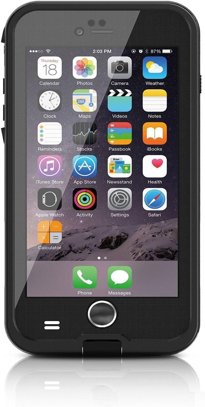 iPhone 6s/6 Waterproof Case, Fox Series Waterproof Shockproof Snowproof Dustproof Protective Case for iPhone 6s/6 4.7inch (Black)