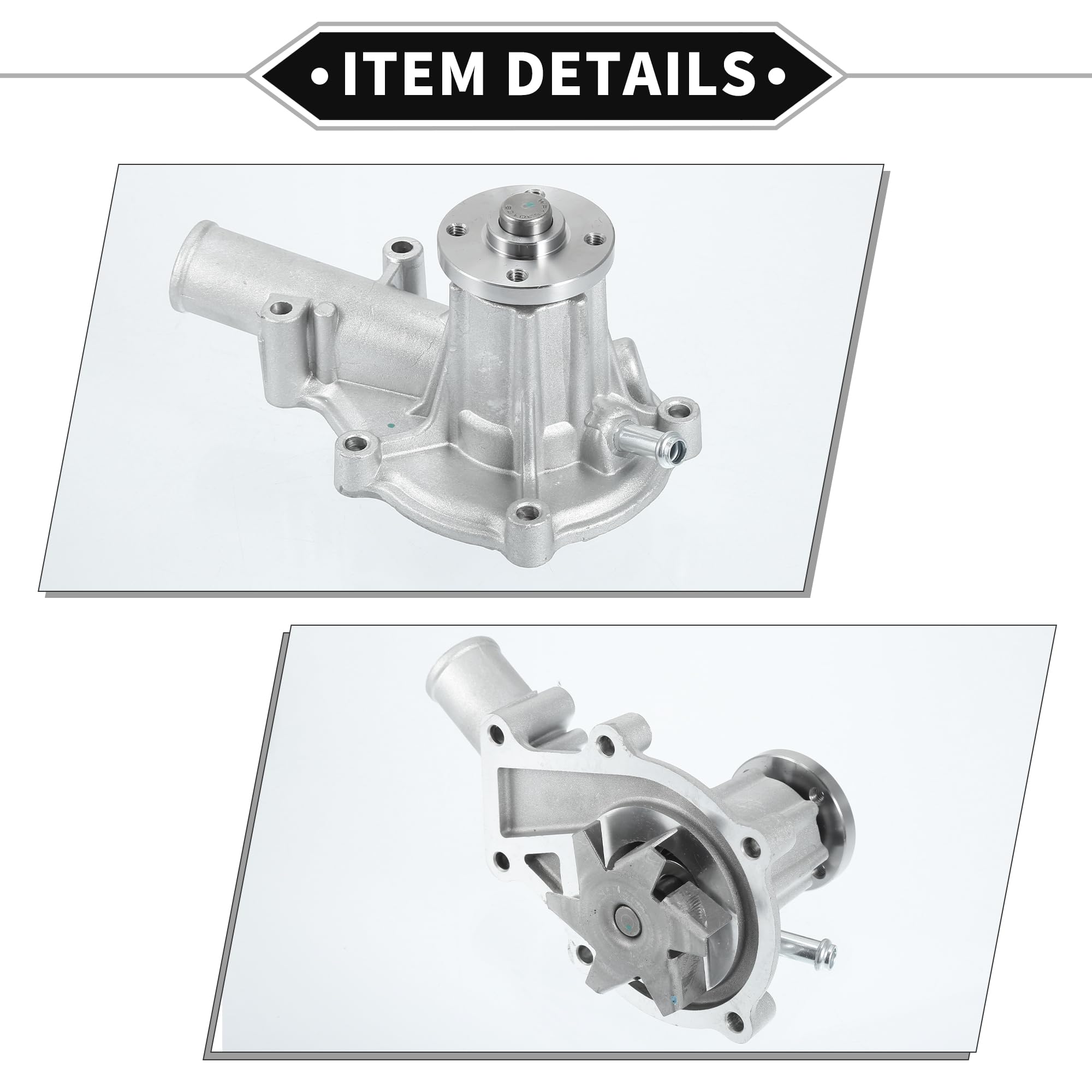Kit Pompa Dell'Acqua Per Kubota V1505 1 Pezzo | Metallo, Tono Argento, Per Kobelco SK320-6 SK320-6E SK330-6 SK330-6E, Per Mitsubishi 6D16 6D16T, Guarnizione Inclusa