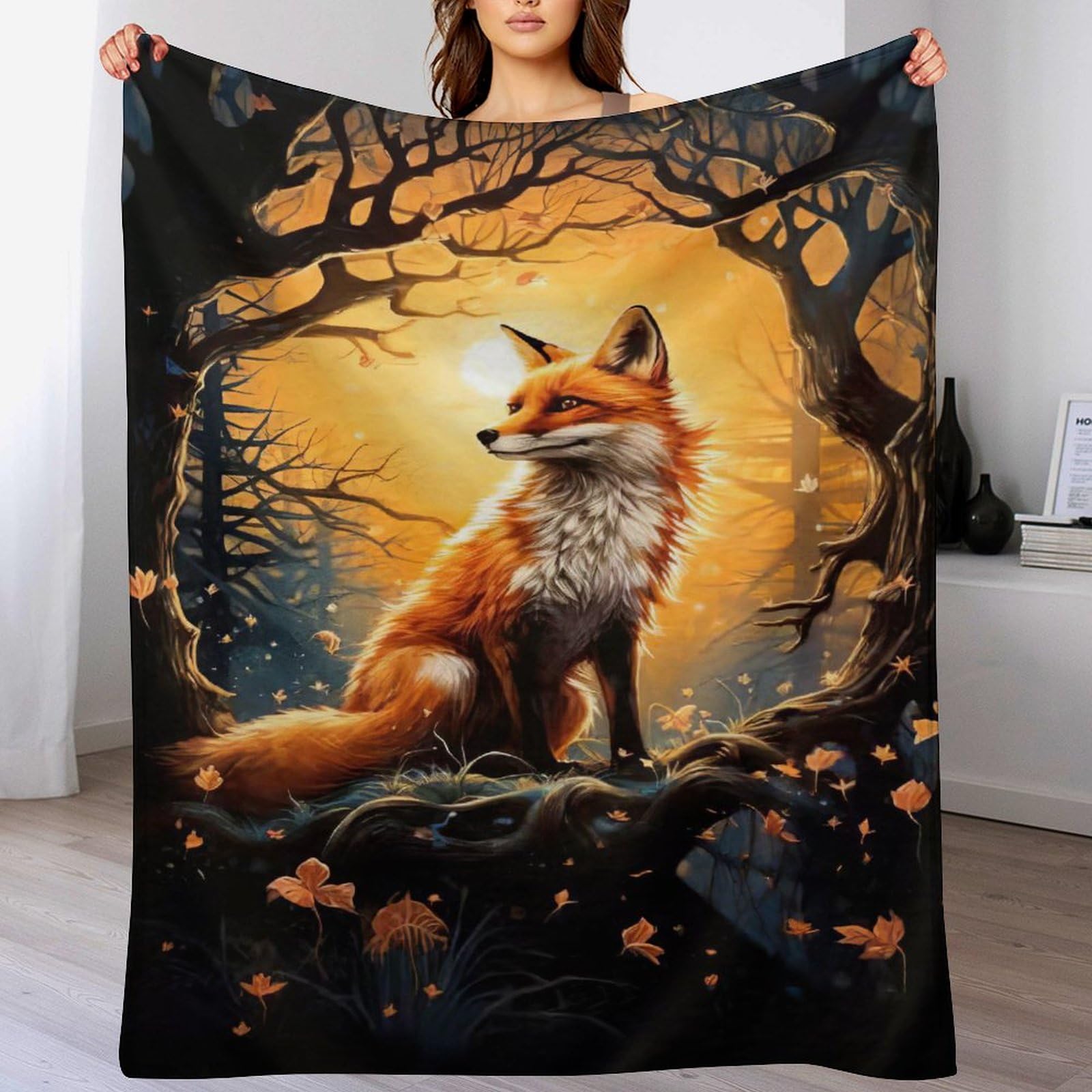 Couverture polaire renard, le cadeau idéal et doux pour enfants et adultes