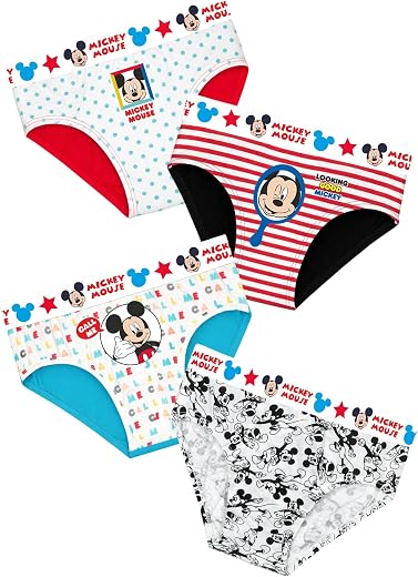 Bodycare Mickey & Friends Boys Brief Solid Print ASSORT Pack of 4