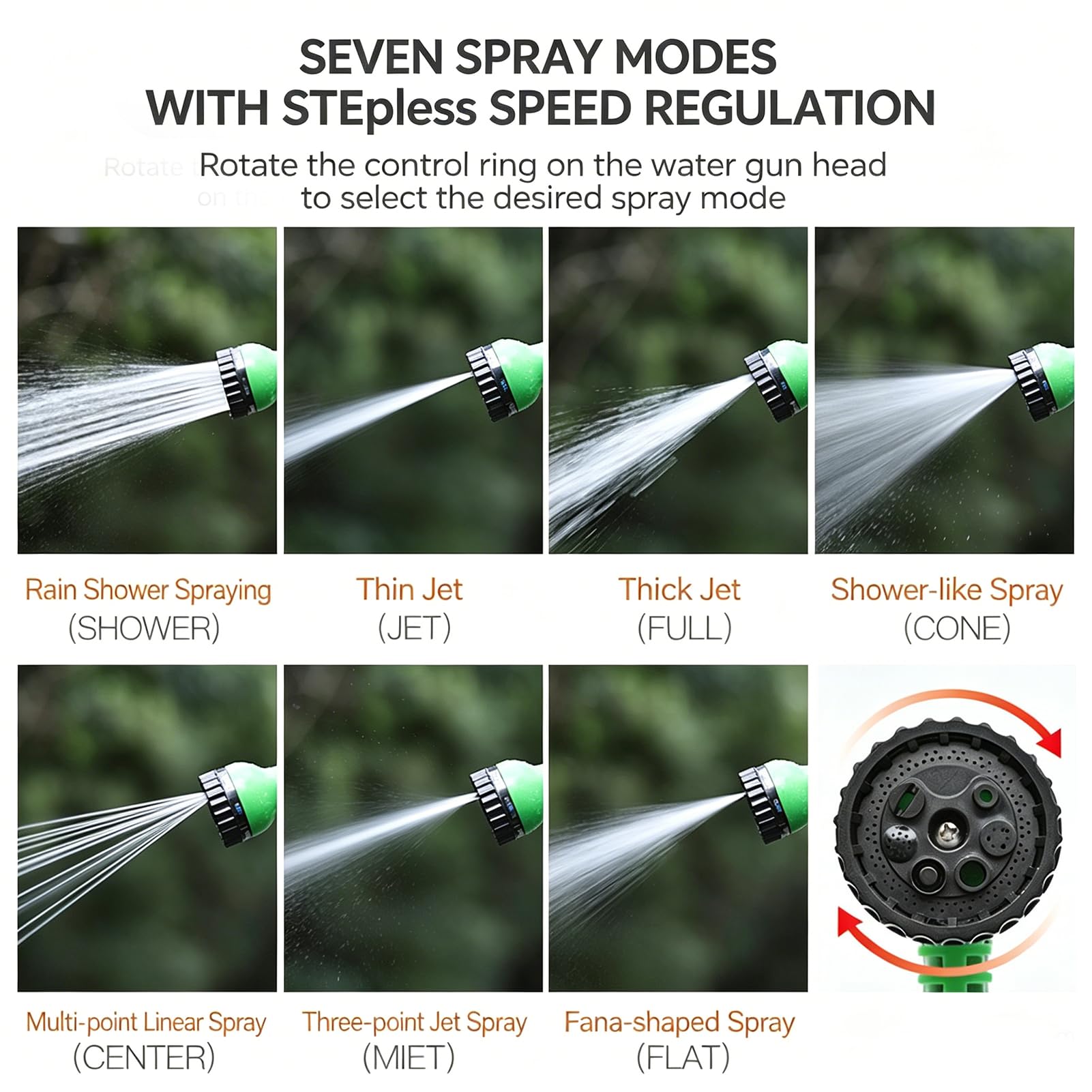 Avvolgitubo da giardino 10 m (ø 15 mm), tubo flessibile per acqua con guida per tubo, ugello e raccordi, 2 in 1 come tubo retrattile autoportante o montato a parete per uso generale