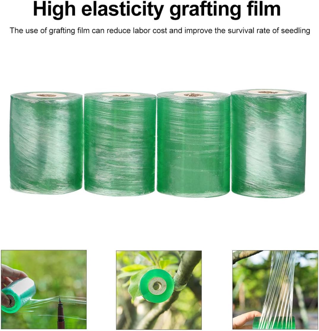 Tofficu 4rolls Stretchable PVC Grafting Tape Self-Adhesive Floristry Film for Budding Citrus Pecans and Walnuts for Gardening and Plant Care