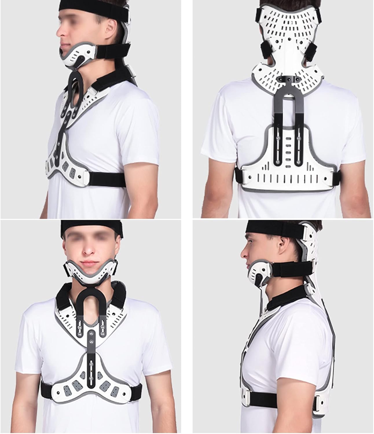 Cervical Rehabilitation Brace Adjustable Orthosis Cervical Thoracic Halo Brace Head Neck Chest Thoracic Orthosis Fracture Fixation Cervical Vertebra Rehabilitation Support