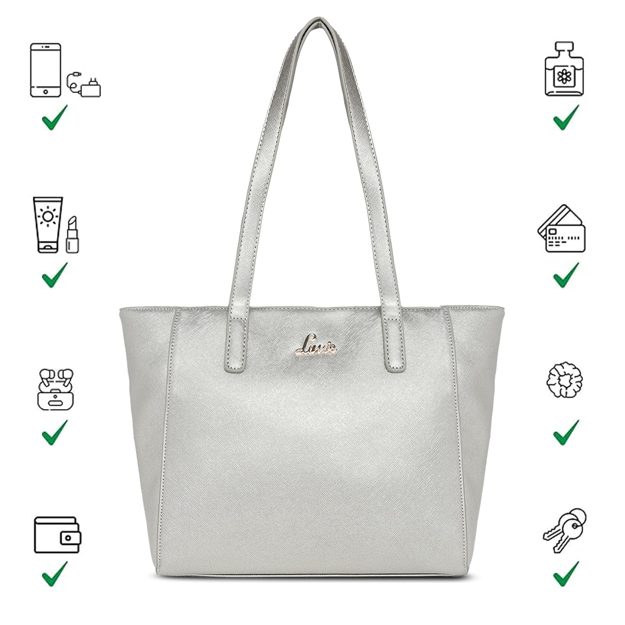 Lavie Betula 1 SM EW Women's Tote Bag (Silver)(HCES450016M2) 3