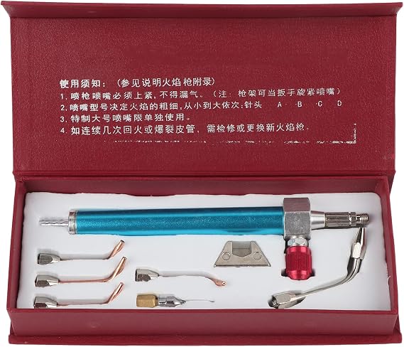 ZJchao Jewelry Torch Kit with 5 Tips, Mini Oxygen Torch for Welding Soldering, Micro Torch for Jewelry Making & Repair