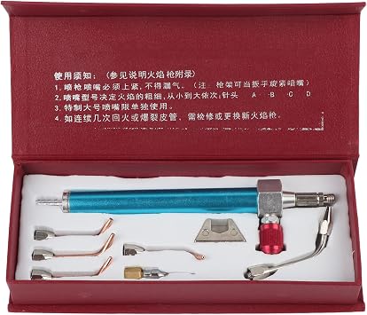 ZJchao Jewelry Torch Kit with 5 Tips, Mini Oxygen Torch for Welding Soldering, Micro Torch for Jewelry Making & Repair