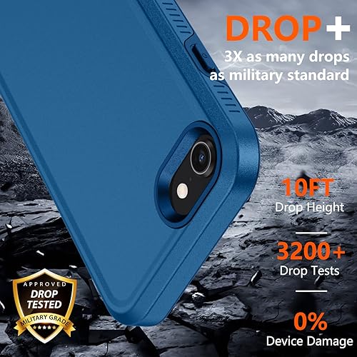 Vista 18 de xiwxi Funda para iPhone SE 2022/3rd/2020, iPhone 8/7, con 2 protectores de pantalla de vidrio templado, cuerpo completo 360 a prueba de golpes, Claro