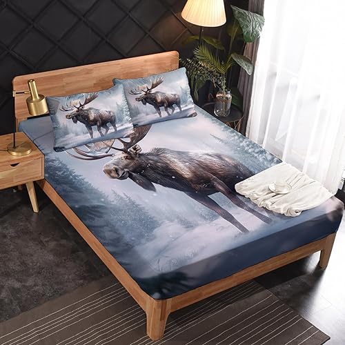 Miniatura 9 de zcsm Tree of Life Sábanas tamaño Queen  Sábanas de cama Viking, microfibra suave y bolsillo profundo, sábanas y fundas de almohada estampadas sin
