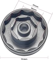 Vista 6 de Herramienta de enchufe de tuerca de eje de rueda compatible con Ducati Motocicleta 1.181 in 2.165 in Tuerca de eje delantero trasero Extraer