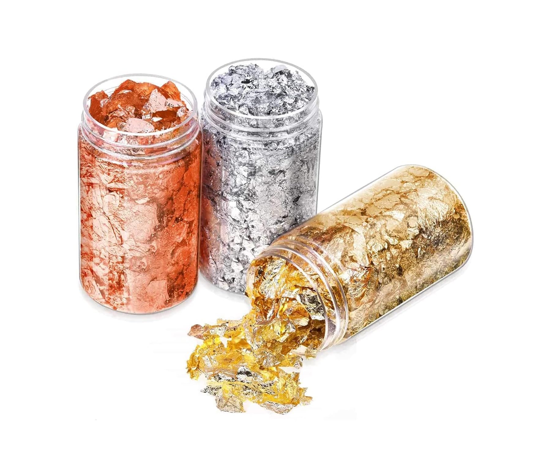 BestUBuy 3 Bottle of Gold Leaf Flakes for Resin Art, Gilding, Home Decorations,Party Celebrations,Crafts Nails Art and DIY(Silver,Gold,Copper)-image-48