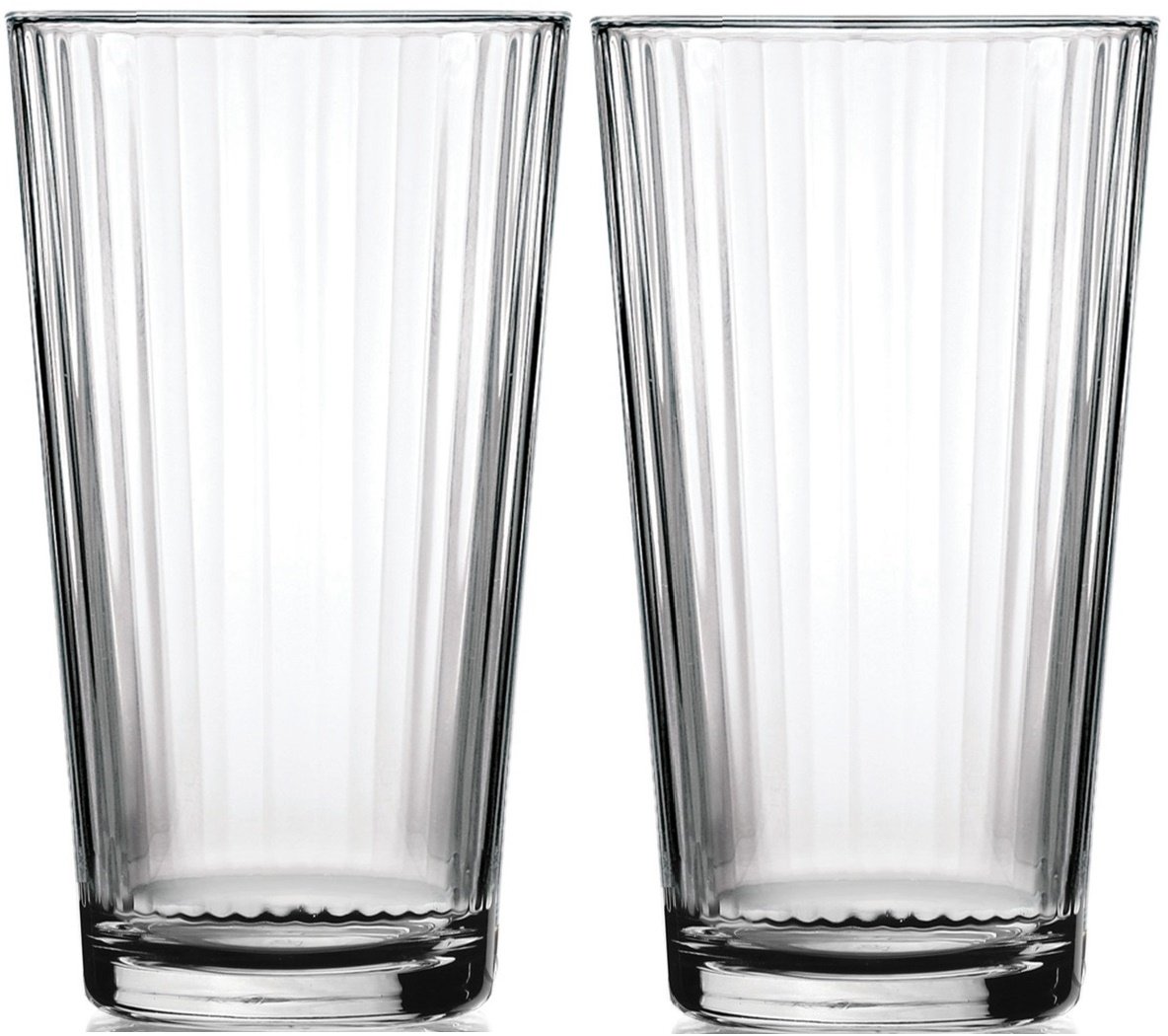 Circleware Hill Street Juice Drinking Glasses, 4 piece Set, Heavy Base Tumbler Beverage Ice Tea Cups, Home & Kitchen Entertainment Glassware for Water, Milk, Beer, Whiskey Bar Decor, 7 oz, Clear