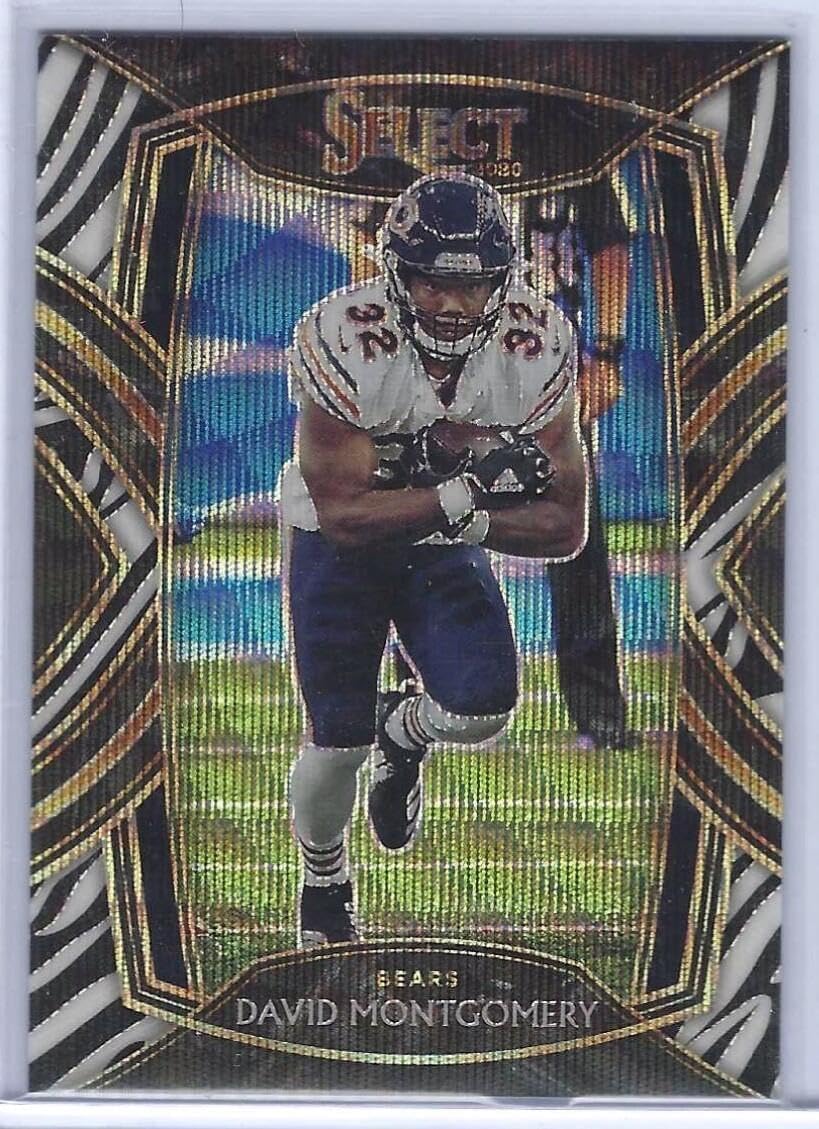 David Montgomery 2020 Panini Select Club Level Zebra Prizm Ssp #214 - Football Cards