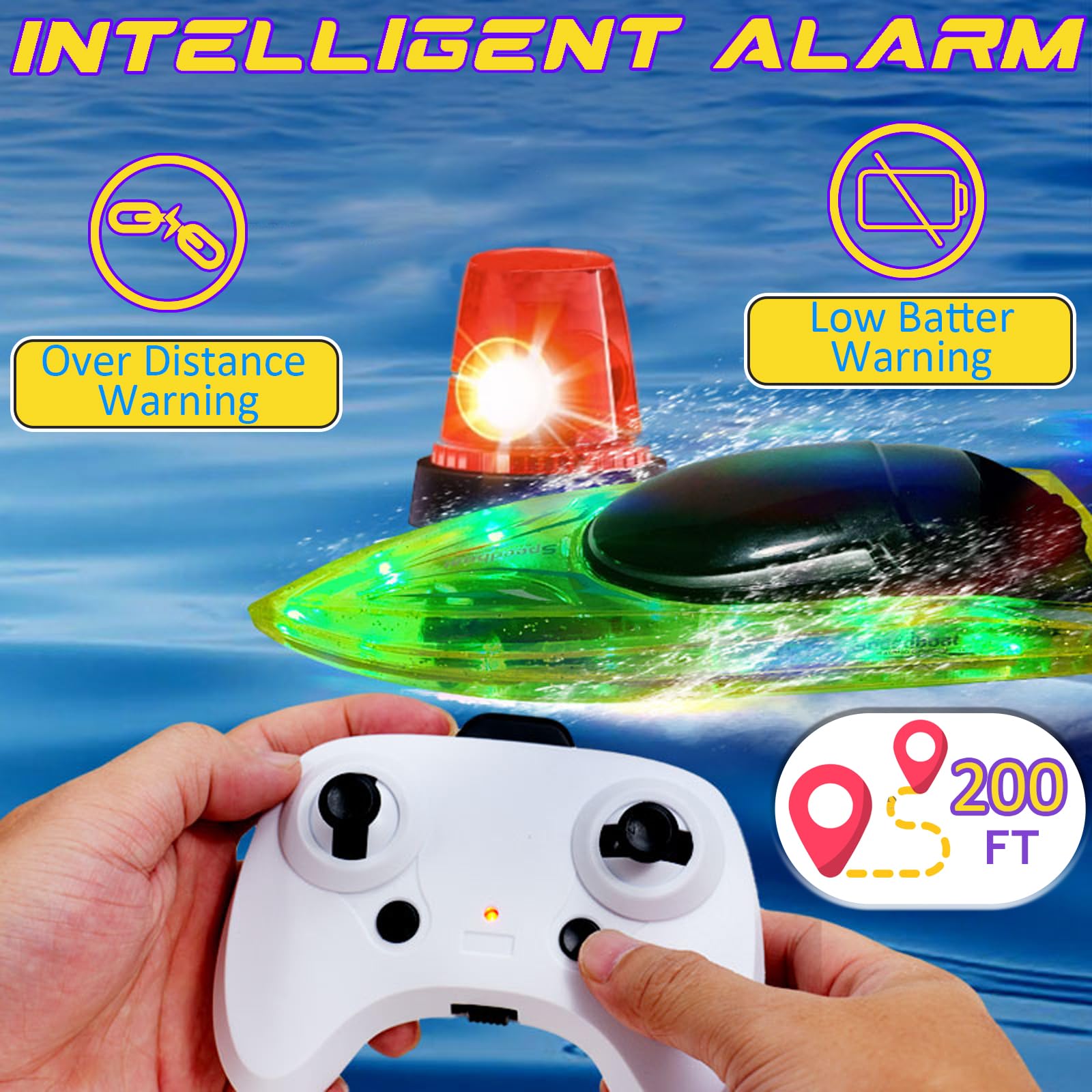 Suangrc 918 RC Barco con luz LED, barco de control remoto para niños, botes de agua para piscina, barco RC, juguetes de verano para piscinas y lagos, regalo de juguete para adultos Suangrc 918 RC Barco con luz LED, barco de control remoto para niños, botes de agua para piscina, barco RC, juguetes de verano para piscinas y lagos, regalo de juguete para adultos