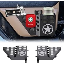 Eamplest Metal Rear Door Storage Pockets for Jeep Wrangler JK & JKU | Fits For 2007-2018 JK & JKU, Sturdy Metal Door Organizer Boxes, Replacement For Sagging Nets, Rear Storage Accessories 2pcs.