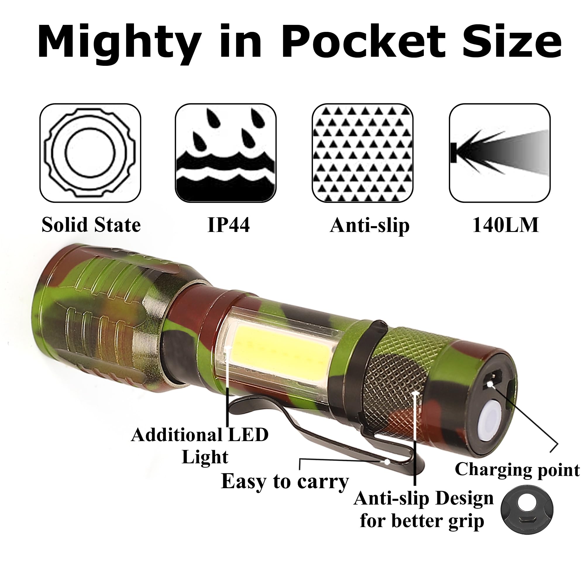 copia products camo rechargeable tactical flashlight Care 4 USB led Pocket with a Clip (Camouflage). Torch (Green, Black : Rechargeable) Sports, Fitness & Outdoors Hello Kitty and Friends it offers secure carry Size:S (51-55 cm) fh-family-wall-decals