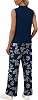 Conjunto de dos piezas para mujer, outfit de primavera verano, viaje, playa, vacaciones, cuello alto, pantalón de pierna ancha 7