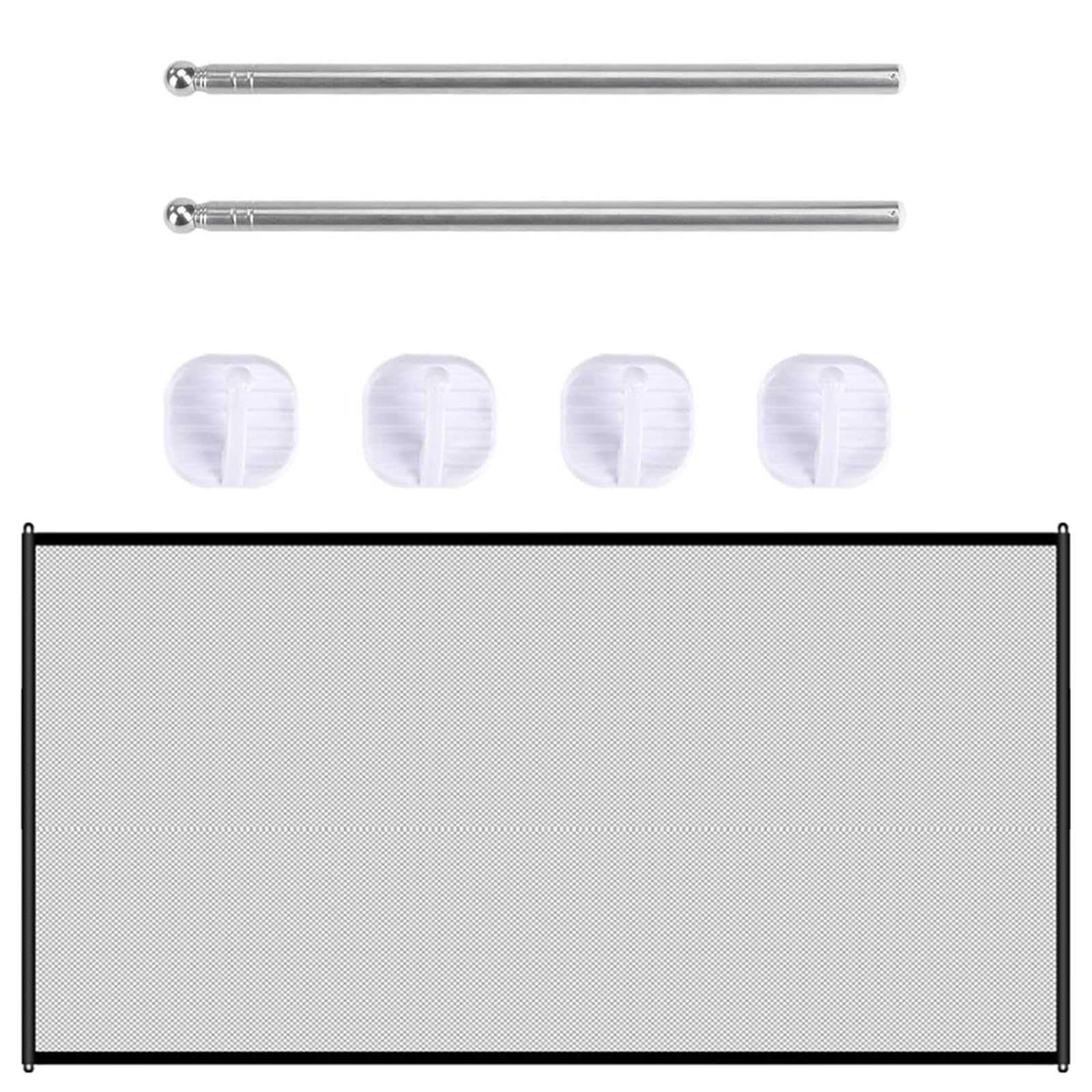 Vallas para Perros Barrera Puertas No Requiere Perforación Valla Seguridad Infantil Barrera Protectora Valla Separación Perros Barrera para Perros Apto para Mascotas, Bebés, 1,8 m x 0,72 m