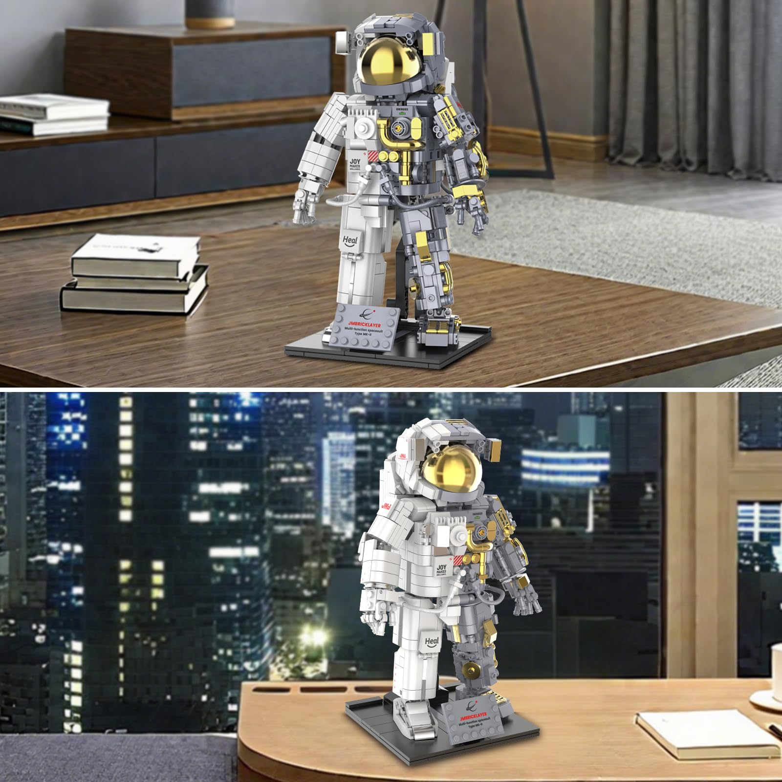 Set di mattoncini meccanici Spaceman,set di mattoncini Space Astronaut per adulti,giocattolo educativo Spaceman,regali creativi da collezione,decorazioni per la casa o l'ufficio (1008 pezzi)